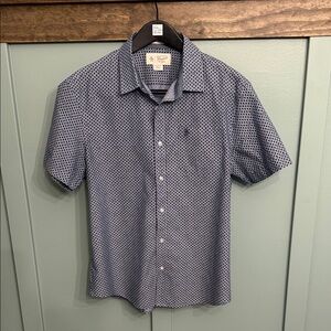 Original Penguin Navy Geometric Short Sleeve Shirt XL